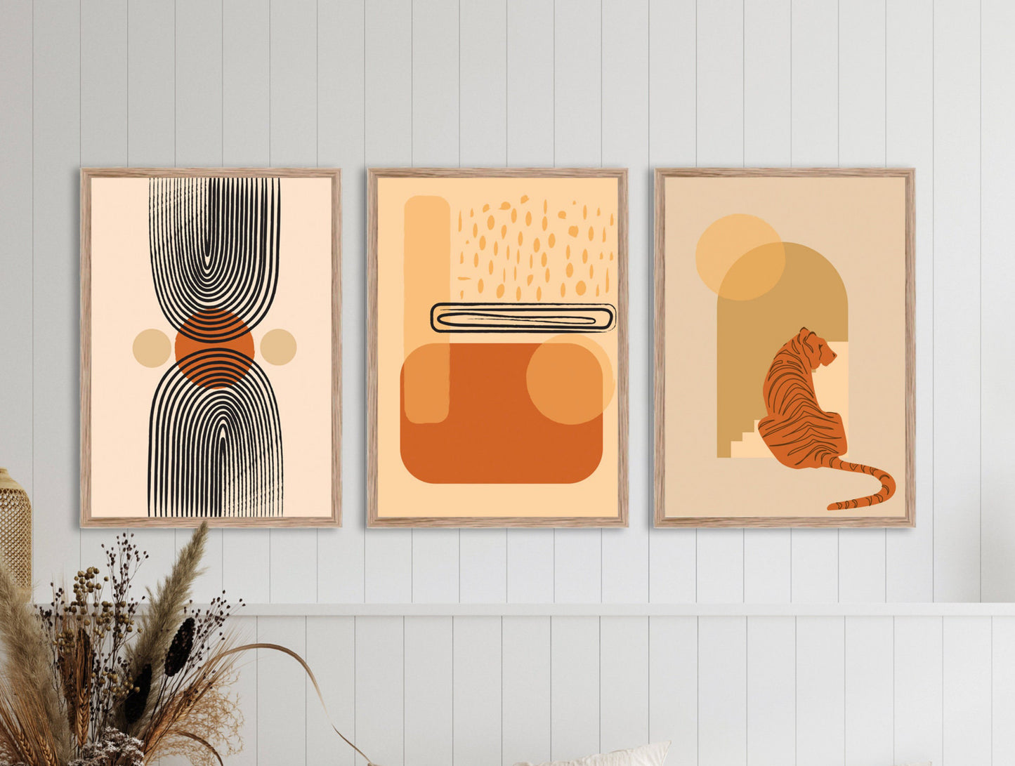 Abstract Boho Art Prints - Set of 3